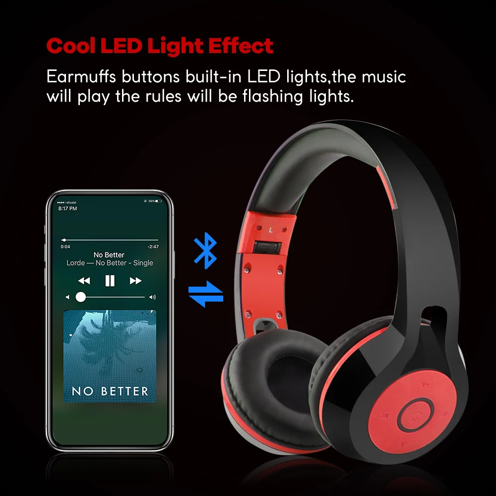 Bluetooth наушники беспроводные с шумоподавлением Hi Fi Стерео шумоподавление игровая