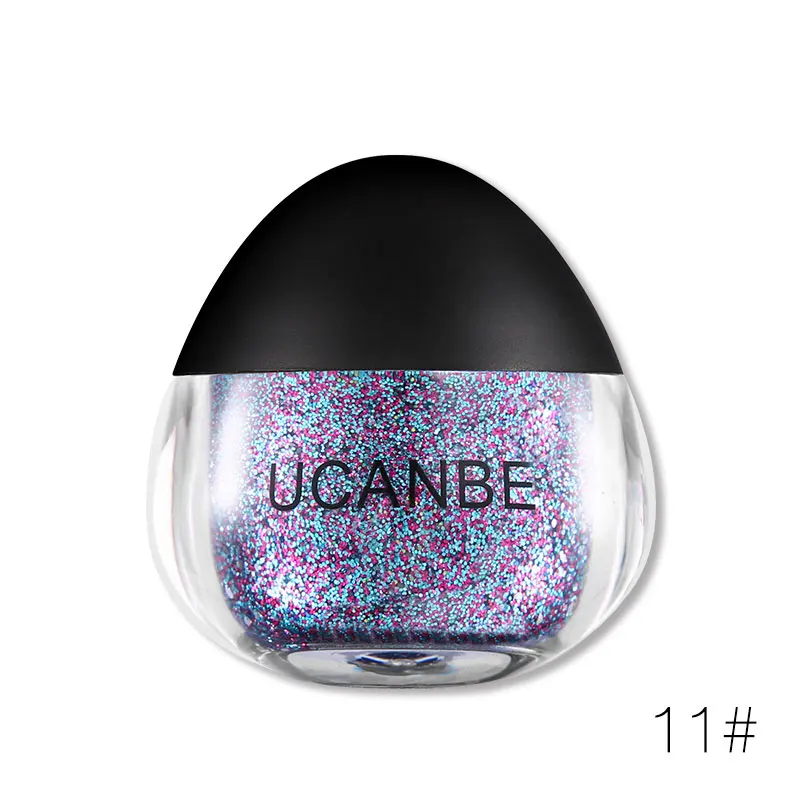 UCANBE, новинка, 5 цветов, блестящие гелевые тени для век, паста для макияжа, тяжелый металлик, Блестящий Бриллиант, вспышка пигмента, тени для век, вечерние - Цвет: 11