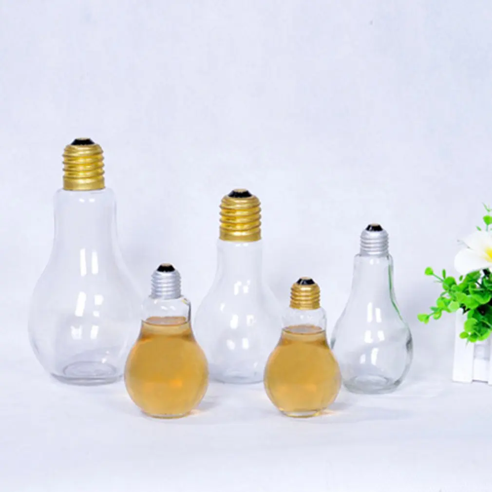 Уникальная летняя бутылка для воды в форме лампочки модная Милая лампа сока