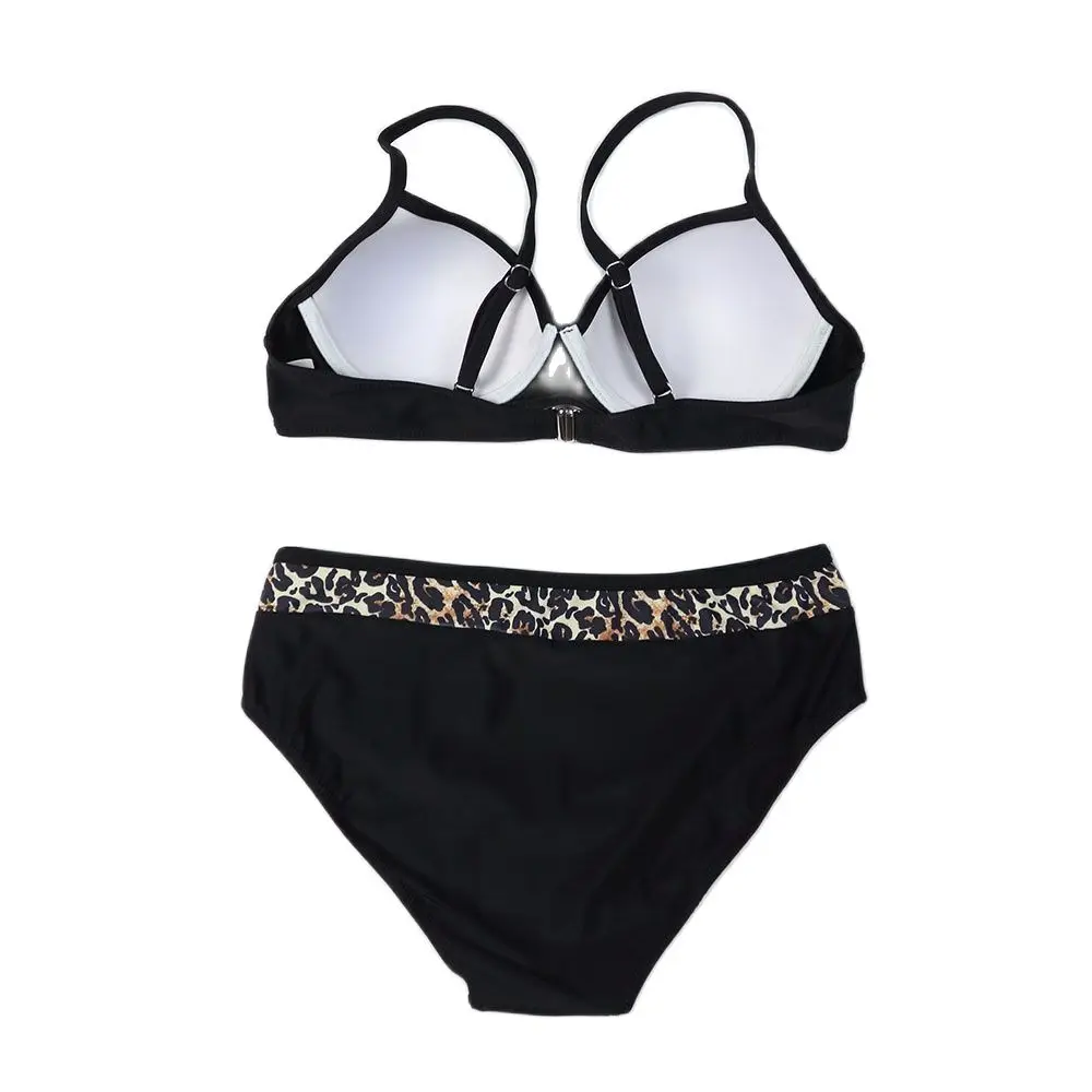 

Ladies swimwear 2021 bikini sexy black women's polka dot polka swimsuit padded push-up sling halter split bikini ladies suit