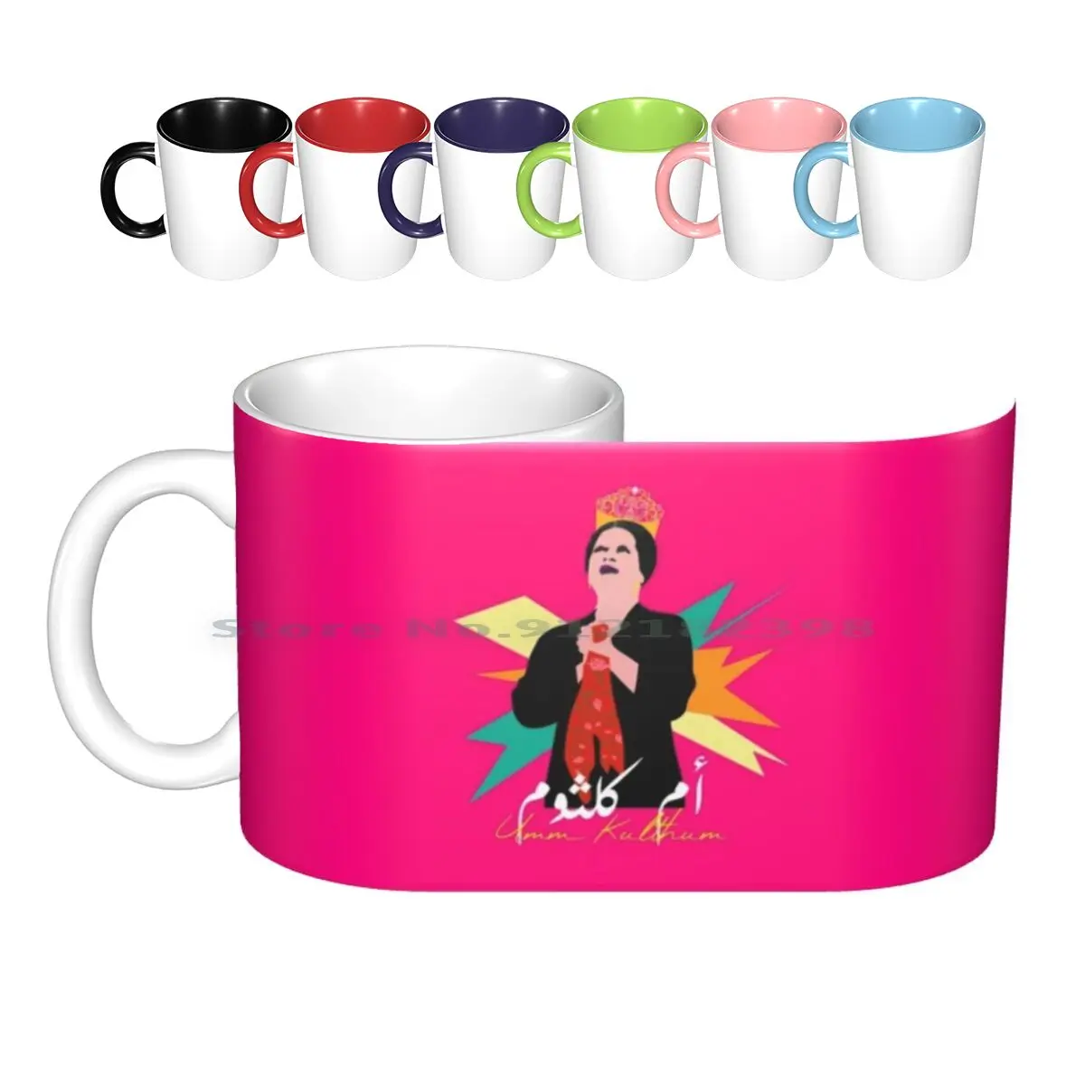 ? ????? Керамические кружки Queen Umm Kulthum Pop Art кофейные чашки Кружка для молока и чая