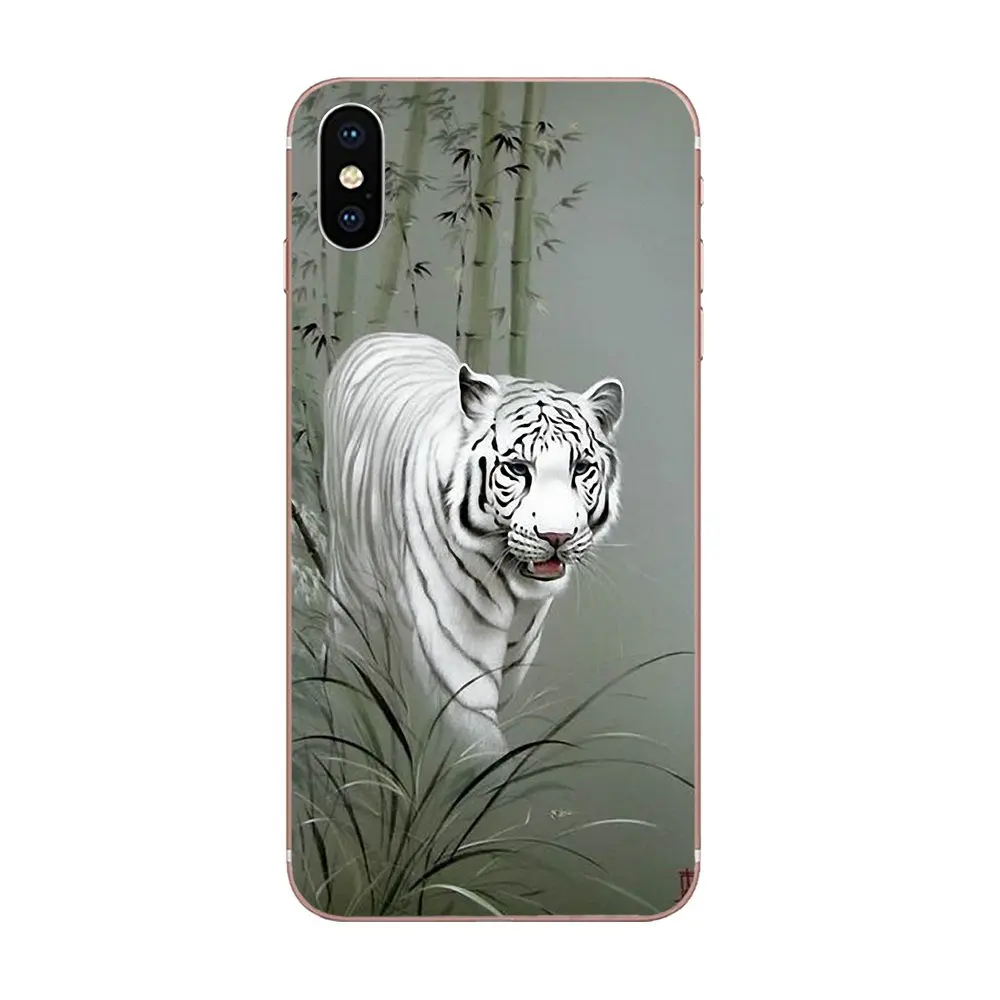 Для Huawei Nova 2 V20 Y3II Y5 Y5II Y6 Y6II Y7 Y9 G8 G9 GR3 GR5 GX8 Prime 2018 2019 рисунок ТПУ белый тигр окрашенные