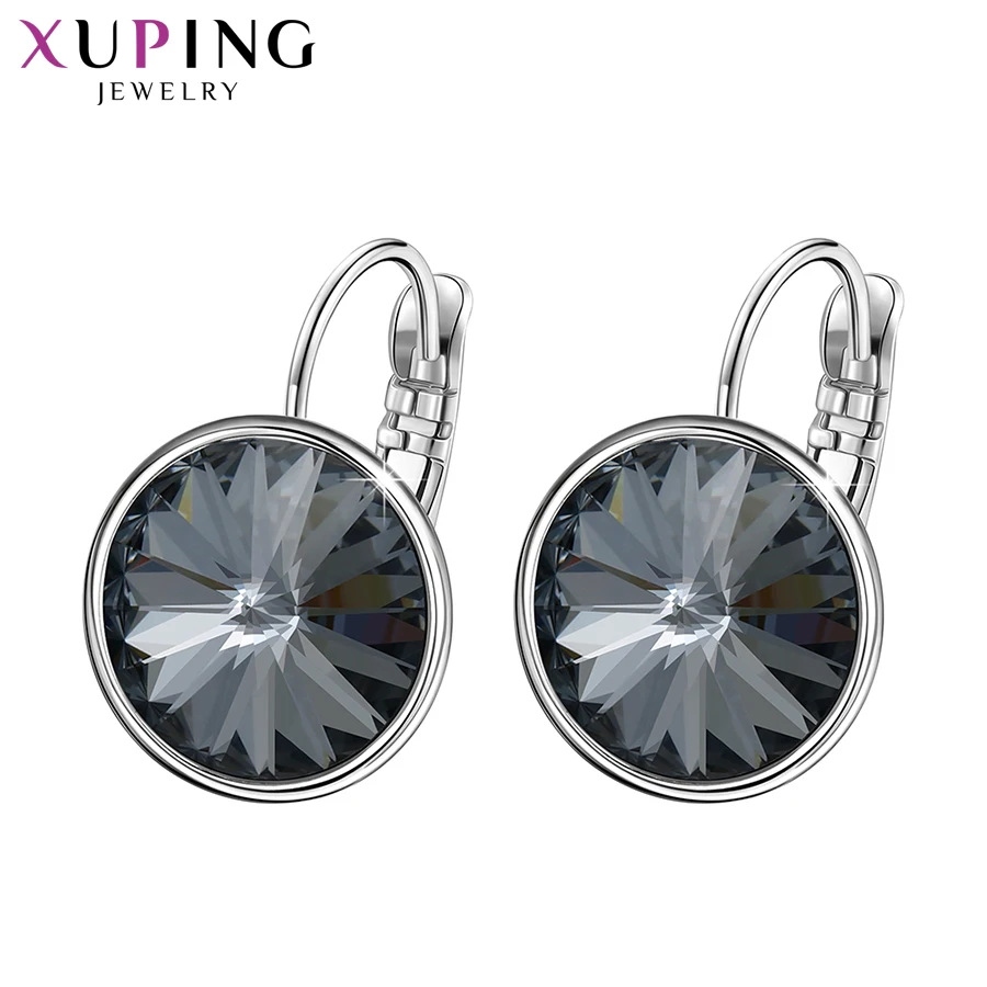 Xuping стильные элегантные блестящие серьги-кольца с кристаллами от Swarovski Подарок на годовщину для женщин девочек M99-20641