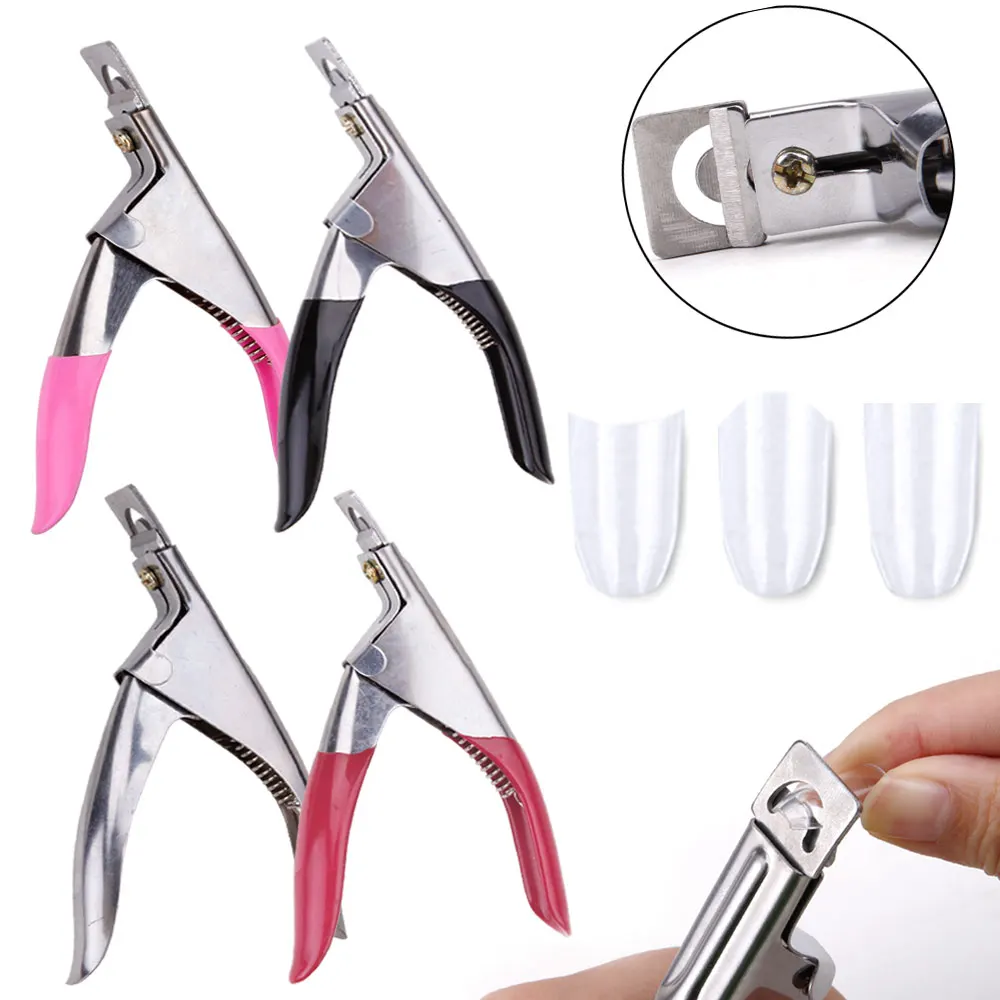 

Fake Nail Cutter Type U Word False Tips Professional Nail Clippers Straight Edge Cutters Manicure Pliers Guillotine Nail Capsule