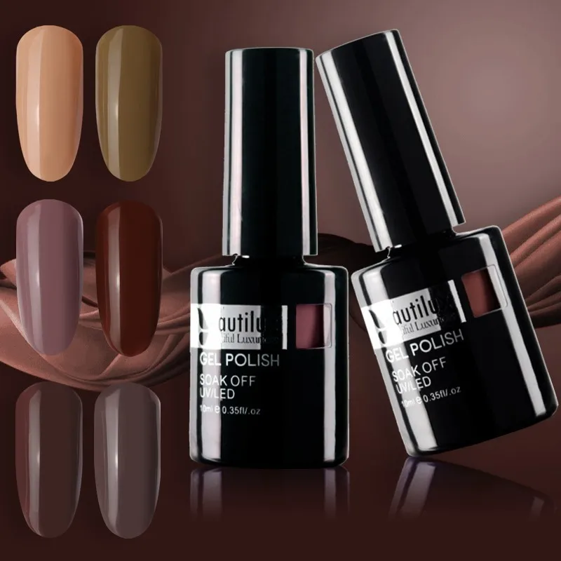Beautilux 1 шт. коричневый шоколадный кофе цветной Гель-лак для ногтей замачиваемый УФ светодиодный Гель-лак для ногтей эмаль smalto гель polaco 10 мл