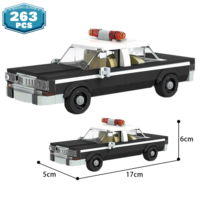 

Technical Car Police Patrol Car 1979 Impalas Police Building Blocks Car High-tech Bricks Model DIY Toys For Boys Birthday Gift