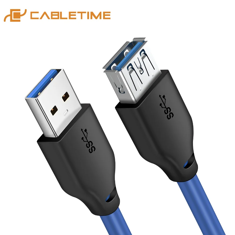 Кабель удлинитель CABLETIME USB3.0 M/F Gen1 5 Гбит/с для ноутбука X Box Macbook USB кабель передачи