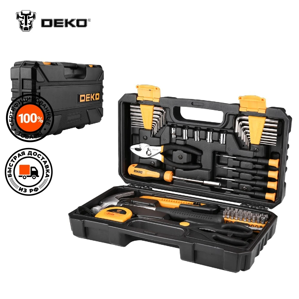 Набор ручных инструментов для дома DEKO PRO DKMT62 (62шт.) 065-0213 | Инструменты