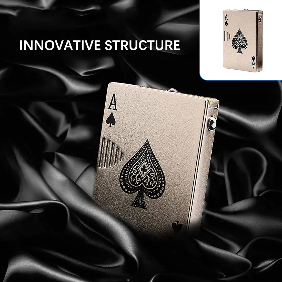 Turbo Butane Gas Lighter Metal Jet Playing Cards Torch Creative Windproof Portable Outdoor Funny Toys Men Gifts | Дом и сад