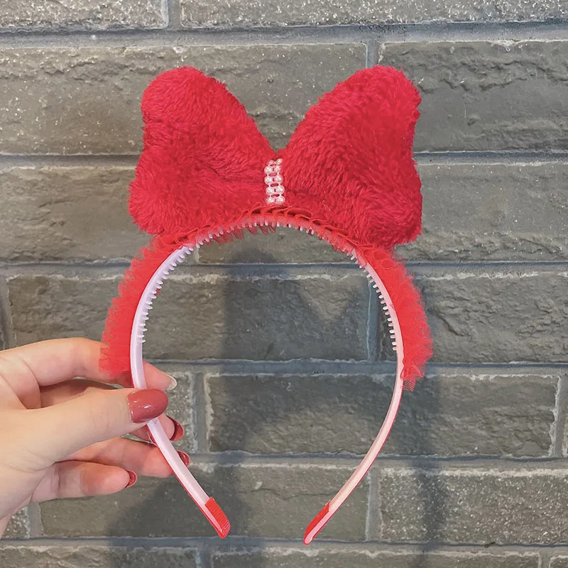 Однотонные Детские банты 2021 ободок для волос с мультипликационным рисунком