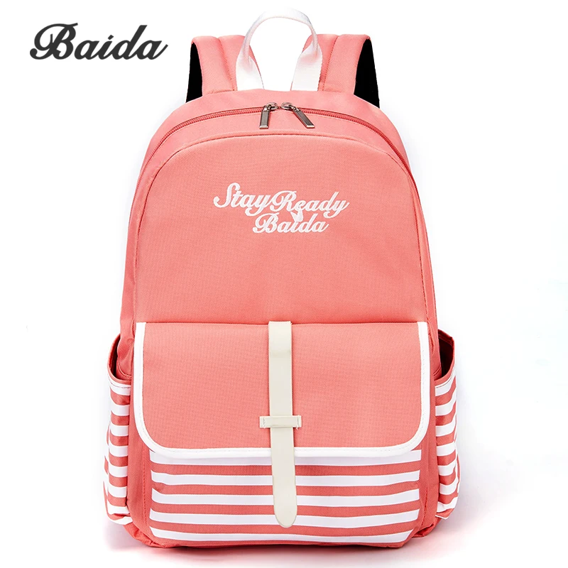Baida модные школьные рюкзаки для девочек-подростков Холщовый женский рюкзак