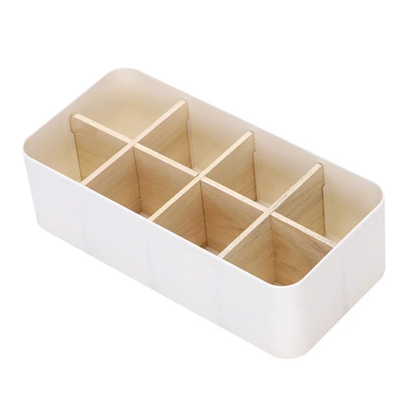 

Деревянный ящик для хранения носков Camphor, разделенный домашний ящик для хранения, можно уложить ящик для хранения нижнего белья для организ...