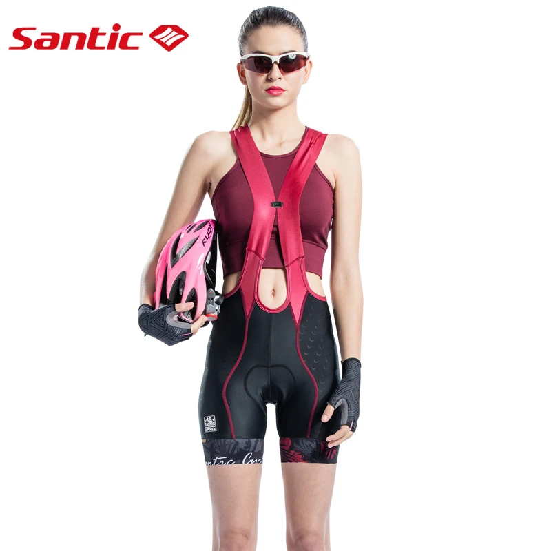 Santic женский велотренажер шорты дорожные MTB велосипедные Pro 4D дышащие