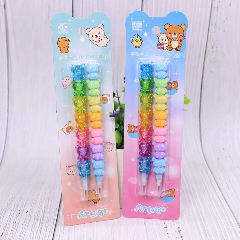 

36 компл./лот креативный съемный карандаш Sumikko Gurashi в виде медведя, кавайные строительные блоки, ручка, канцелярские принадлежности, подарок, ...