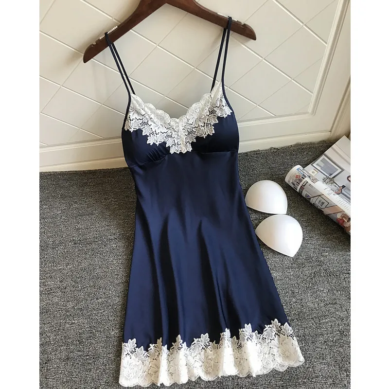 Женское сексуальное шелковое атласное нижнее белье с V-образным вырезом