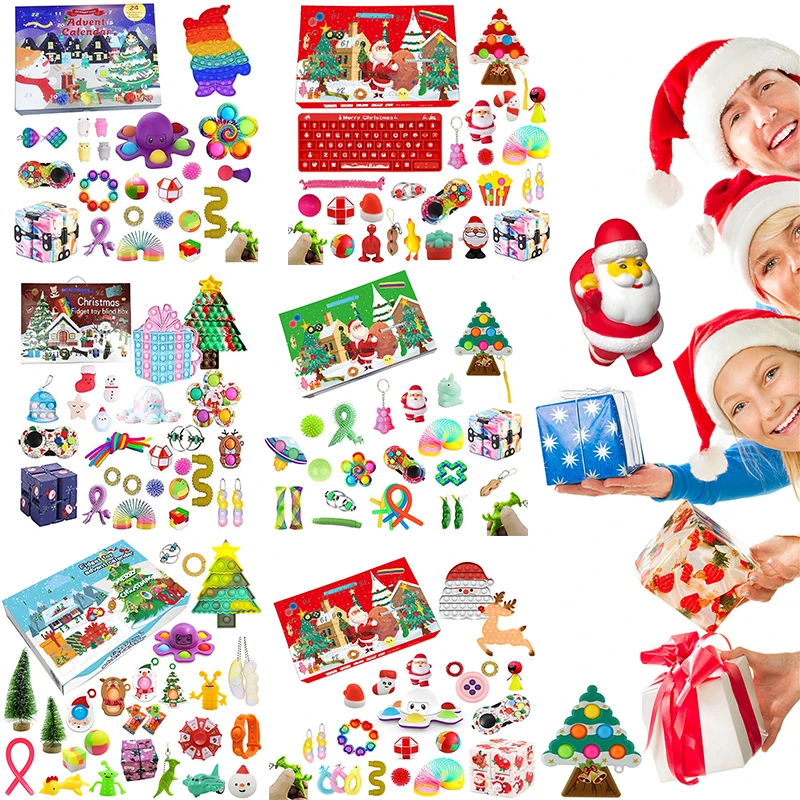 

24 шт., органайзер для игрушек, календарь, сюрприз, Рождественская подарочная коробка