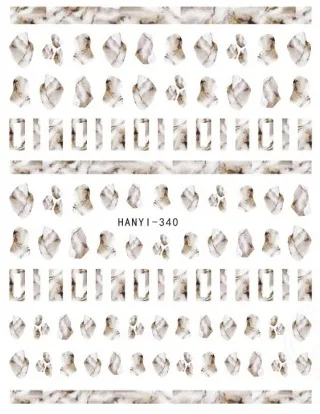 HANYI-340 Новейший 3d стикер для дизайна ногтей, HAXX-8-9-10, Рождественский шаблон для ногтей, Переводные картинки, инструменты для украшения ногтей - Цвет: HANYI-340