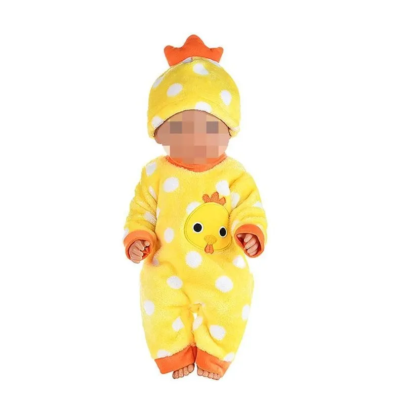 

1set Bodysuit Baby Clothes For Doll Fit 43cm New Born Animal And American Crawling Doll Cartoon Fruit Accessories Doll Piec D4L6