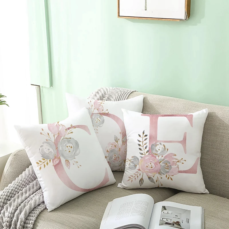

Pink Letter Cushion Pillowcase Decoration Sofa Pillowcase Polyester Pillowcase Decoration Merry Christmas Decoration For Home