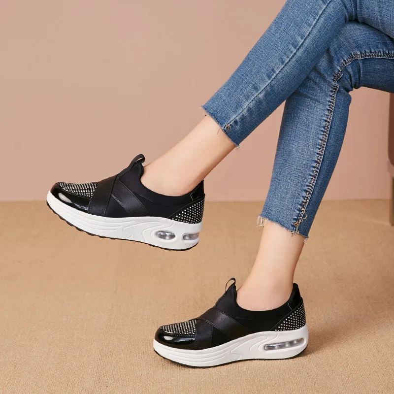 Женские кроссовки для бега на толстой подошве Женская спортивная обувь