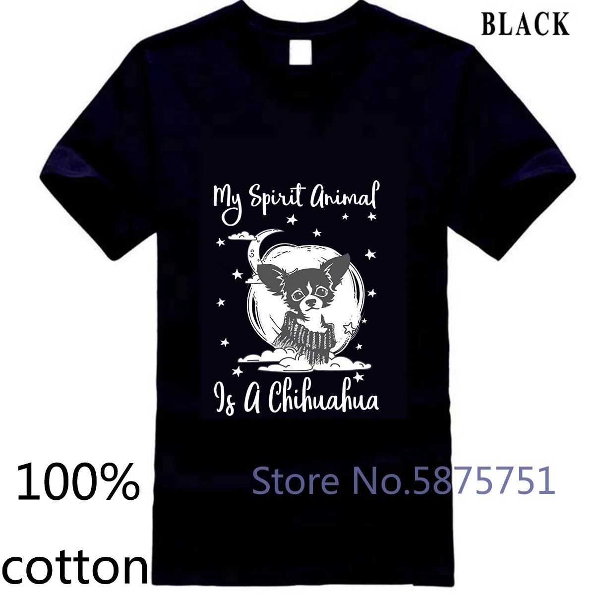 Футболка My Spirit Animal Is A Chihuahua Мужская милая стильная тенниска свободного покроя