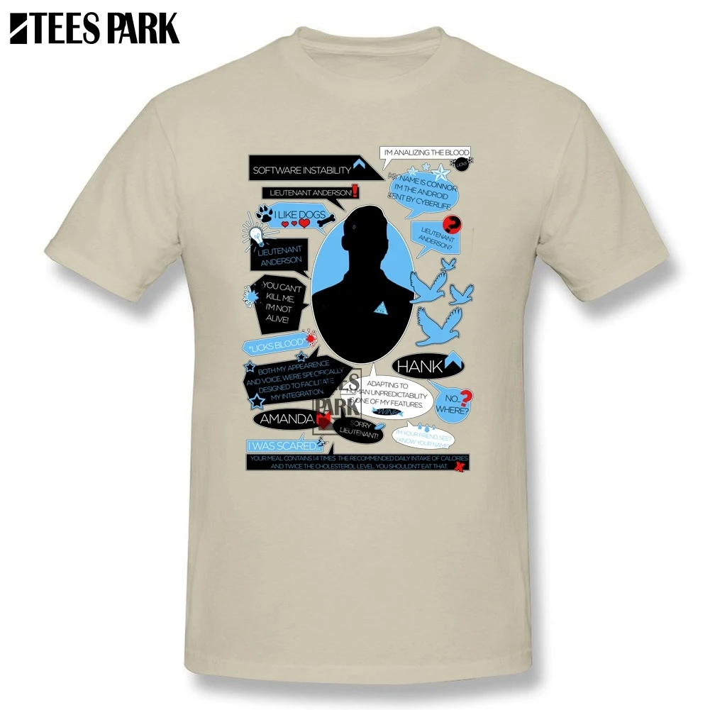 Swea футболки Коннор Цитата Detroit стать человека Забавные 3D Футболка Продвижение