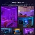 Suntech светодиодный светильник полоски, Bluetooth Синхронизация музыки Цвет Гибкая RGB 5050 Диодная лента, светодиодный светильник с встроенным микрофоном для вечерние, Рождество