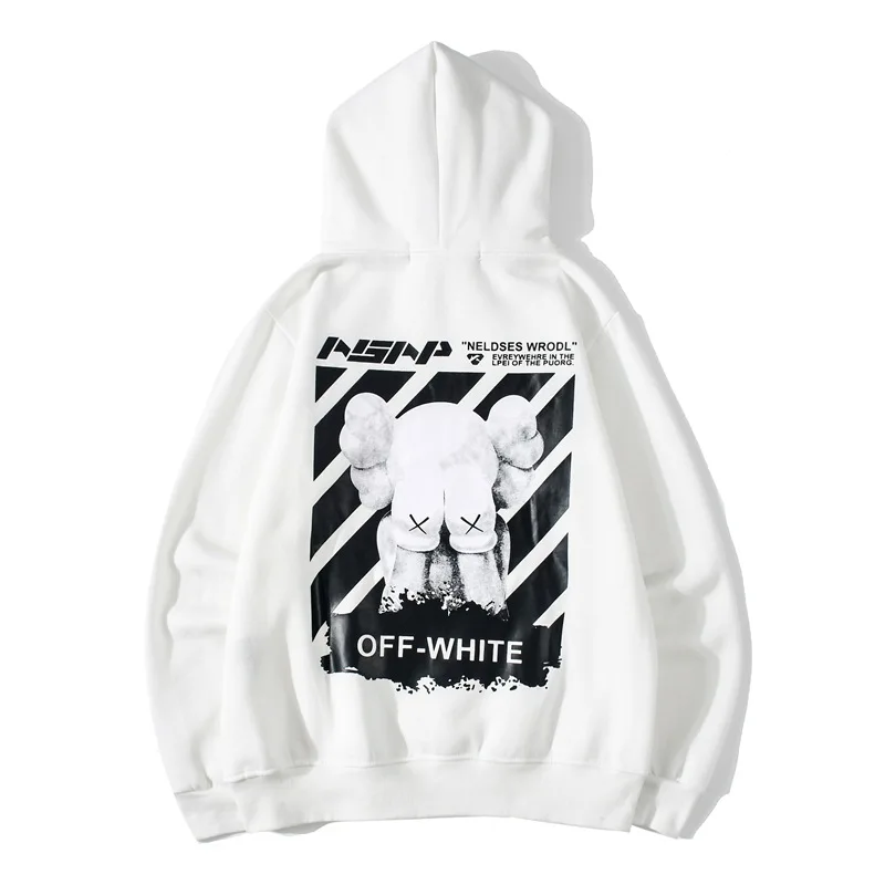 

Off-white C / O Virgil abloh Sesame Street cartoon print hoodie with plush Pullover