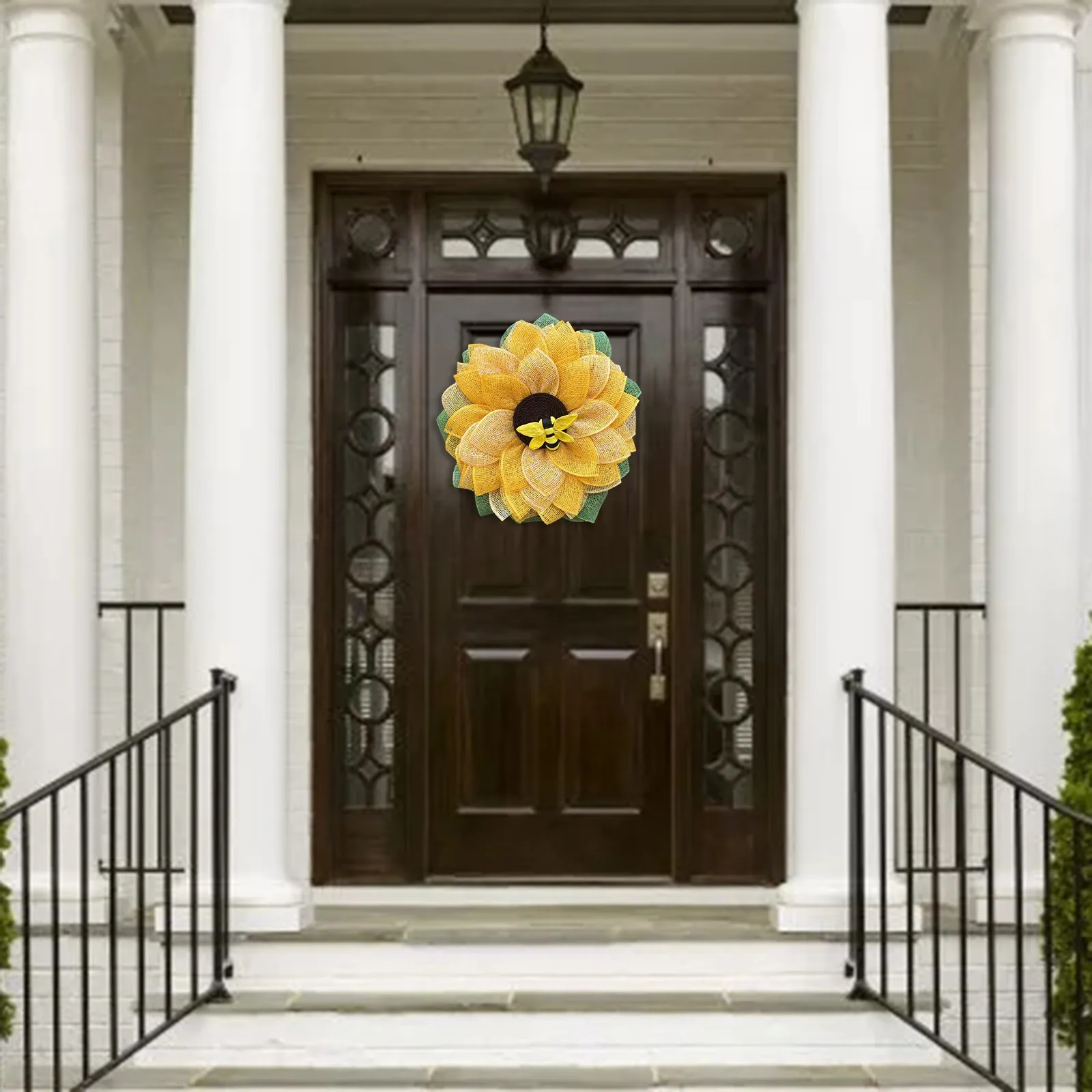 

Bee Sunflower Wreath,Artificial Garland Hanging Pendants for Home Decor Indoor Macrame Home Decor Home Decoration Accessories