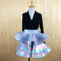 new children latin dance dress 2021 new long sleeve split top skirts suit competition performance costumes stage wear