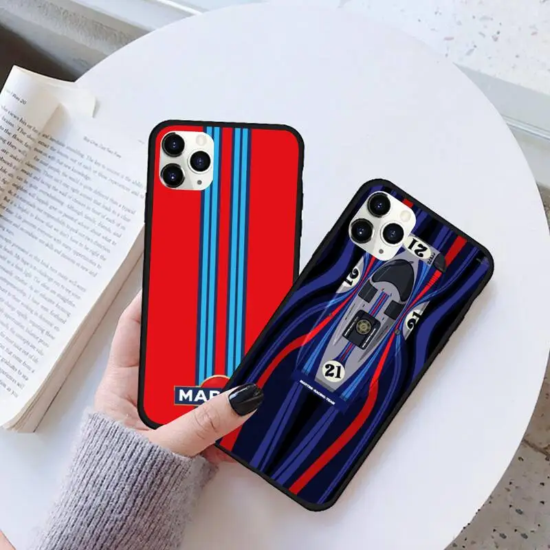 Резиновый чехол Martini Racing для телефона iPhone 11 pro XS MAX 8 7 6 6S Plus X 5S SE 2020 XR|Бамперы| |