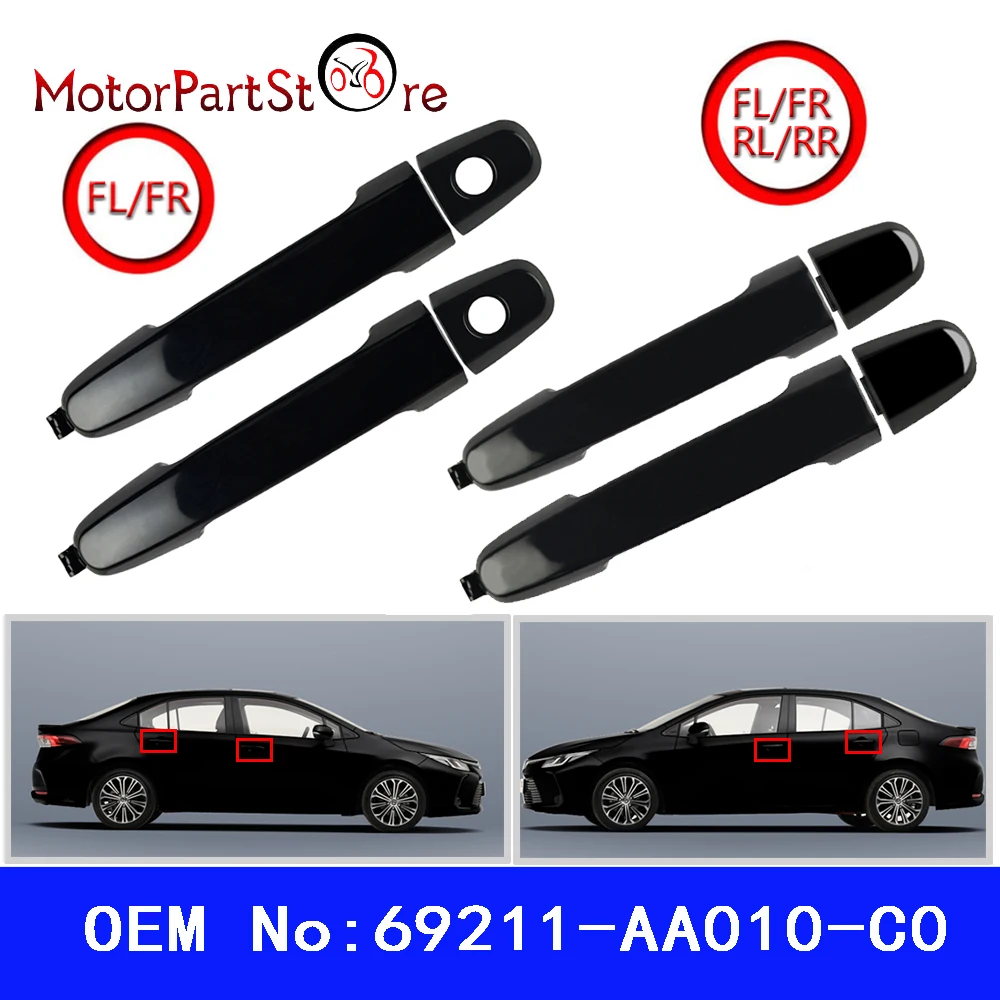 Передняя задняя левая правая наружная дверная ручка для Toyota Corolla Prius Yaris Solara Highlander