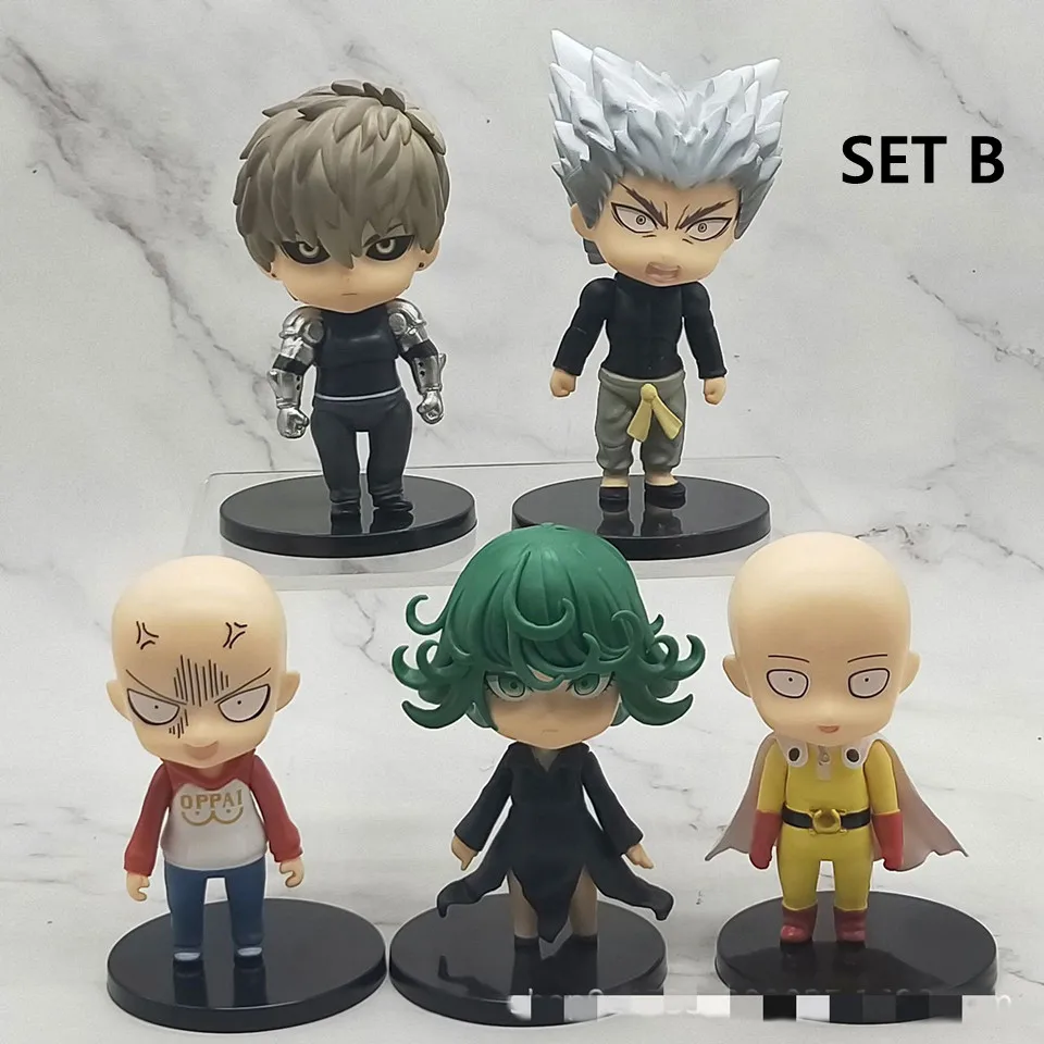 

10cm Anime One Punch Man Figure Saitama Sensei Genos BLAST Tatsumaki BANGU PVC Action Figure Model Doll Collectible Kids Gift