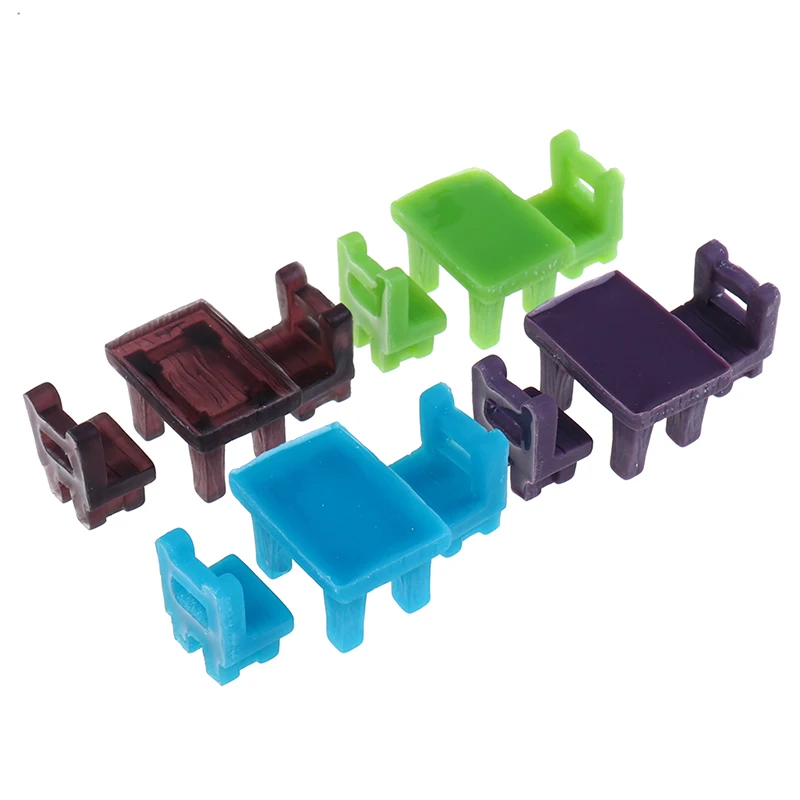 3 шт. 1:12 Кукольный домик Миниатюрный резиновый стол стул Сказочный Сад Куклы