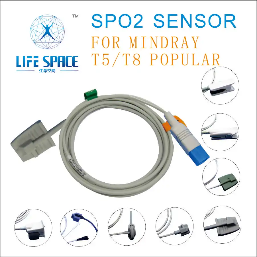 

Long Cable Adult silicone Reusable Oxygen Spo2 Sensor PHILI 8pin for patient monitor