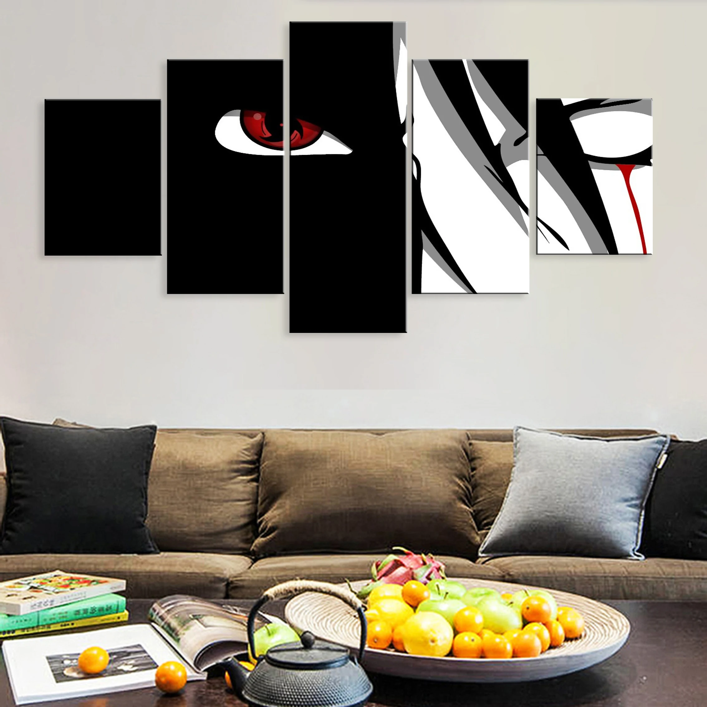 

Sasuke Art Modular Hd Home Decoration Pictures 5 Pieces Poster Canvas Paintings Decor Anime NARUTO