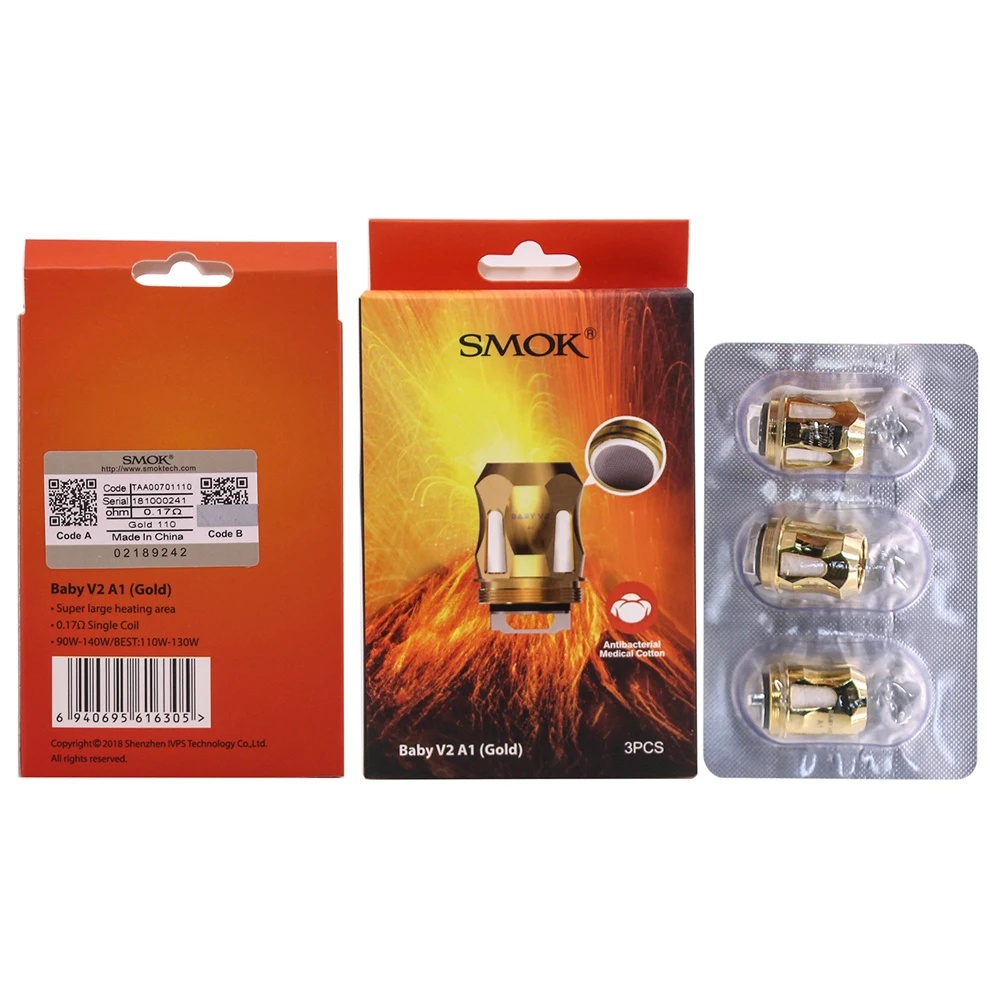 Оригинальный электронных сигарет SMOK TFV8 Детские V2 S1 S2 A1 A2 головка катушки