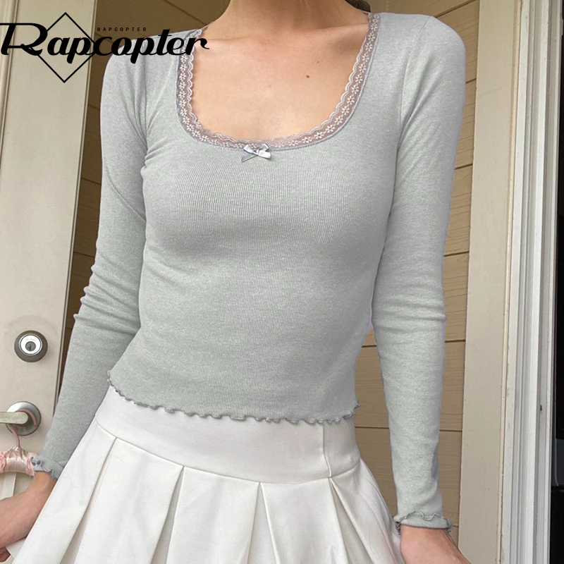 

Топ женский трикотажный в стиле «Харадзюку», с бантом