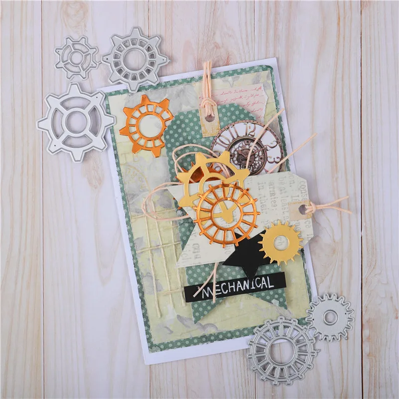 DiyArts 9 шт./лот шестерни скрапбукинг вырезать штамповочная шаблоны новый 2020