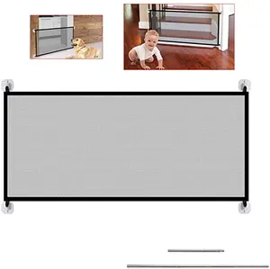 Ограждение для безопасности ребенка, барьеры, портативные складные с воздухопроницаемой сеткой, с изображением собаки, ворота для разделения домашних животных, изолированный забор для собак