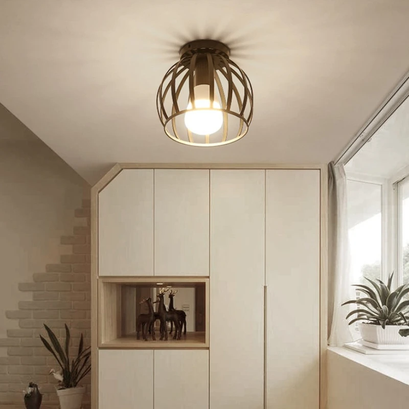 

Industrial Ceiling Light Retro Metal Cage Iron Black, Pendant Light Fixture for Living Room Bedroom Cafe Bar Restore Dining Room