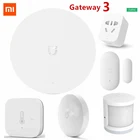 Набор для умного дома Xiaomi, шлюз 3, датчик температуры и влажности, датчик для дверей и окон, беспроводной переключатель, работает для Mi