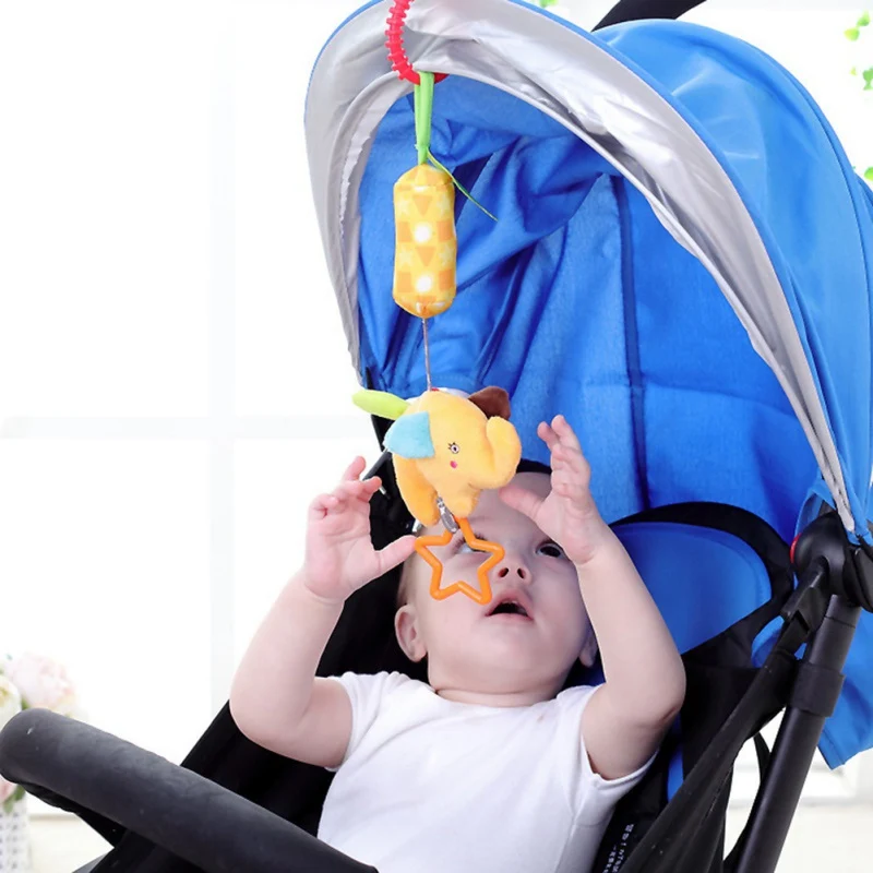 

YD-Infant Toys Mobile Baby Cartoon Animal Plush Toy Bed Rattles Crib Stroller Hanging Bells Toys
