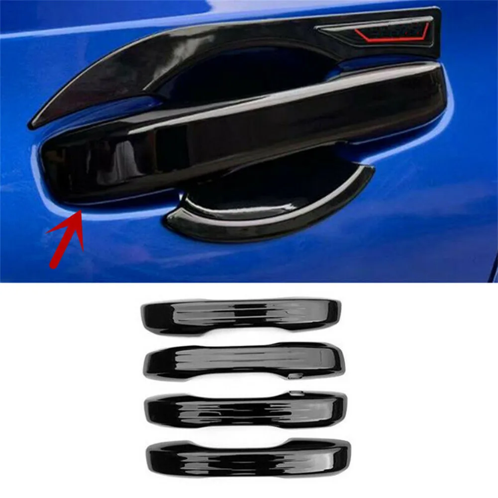 

4pcs Outer Door Handle Cover Glossy Black ABS Plastic For 2022-2023 Honda Civic ABS Glossy Black Outer Door Handle Cover Trim