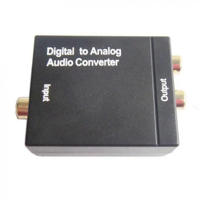 Черный EDD Цифровой оптический Toslink SPDIF Coax в аналоговый L/R RCA аудио конвертер