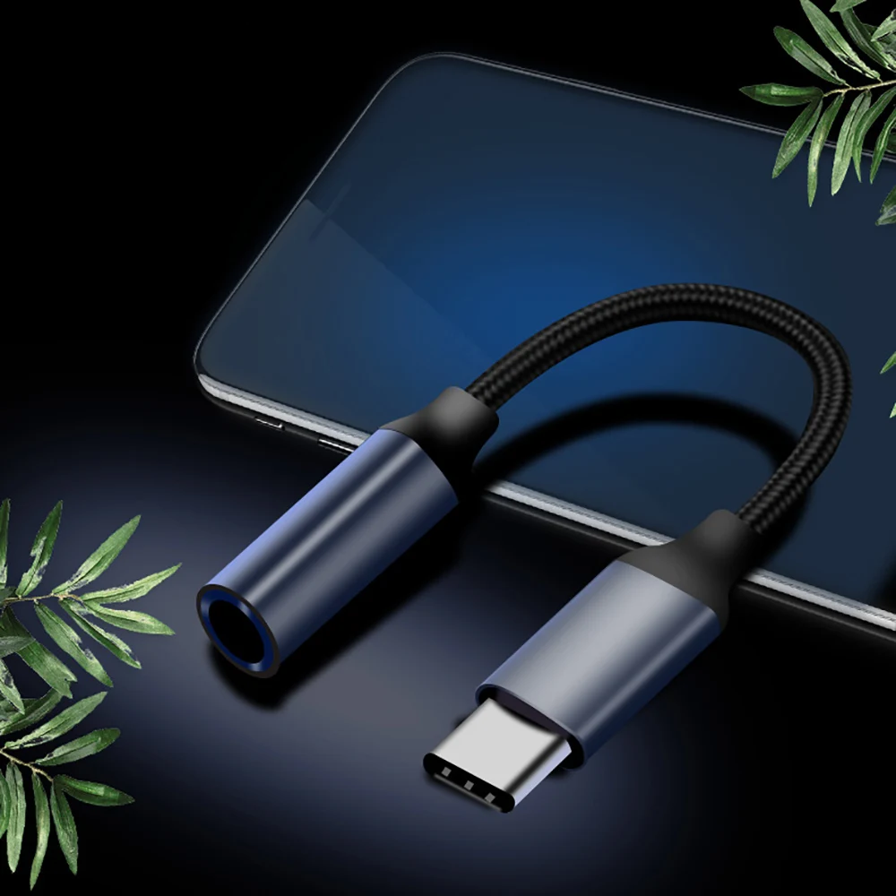 Type c to 3.5mm Jack Earphone Adapter Audio cable USB C AUX Headphone For Xiaomi Mi 9 Huawei mate 20 P30 pro Samsung S9 | Электроника