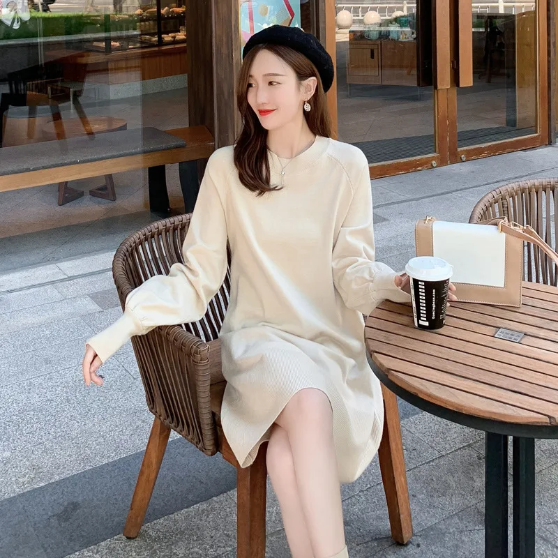 Autumn Winter Nursing Knitted Dresses Maternity Clothes For Pregnant Women Feeding Pregnancy Dress Breastfeeding Clothing | Мать и