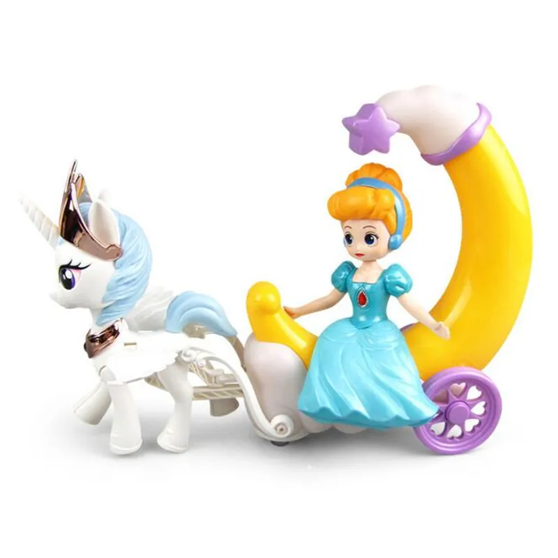 Disney Луна лошадь рисованная машина снег Замороженная Принцесса Анна Айша София