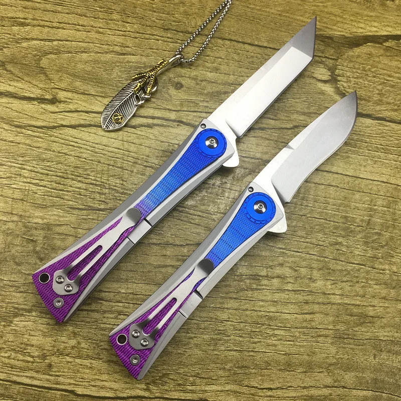 

All Stainless Steel Stone Wash Drawing Surface Ball Bearing M390 Powder Folding Pocket Knife Edc Aluminum Alloy High Hardness