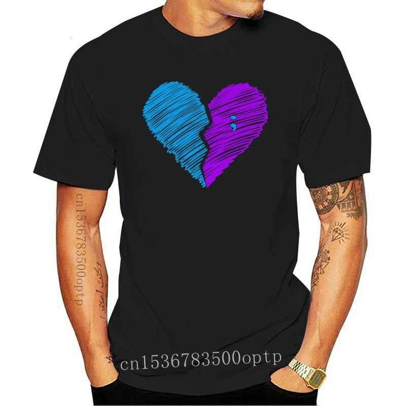 

Camicie a cuore bella consapevolezza suicida-t-shirt Unisex